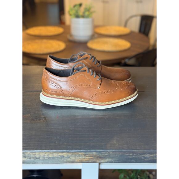Cole Haan Men’s OriginalGrand Energy Meridian Wingtip Oxford British Tan 7.5 - Picture 6 of 10